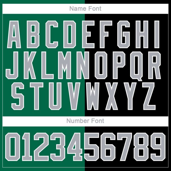 Custom Black Gray Kelly Green-White Split Fashion Hockey Lace Neck Jersey