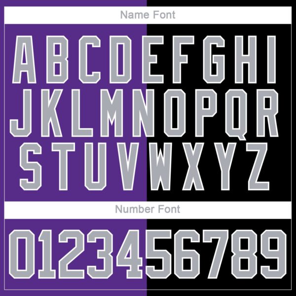 Custom Black Gray Purple-White Split Fashion Hockey Lace Neck Jersey