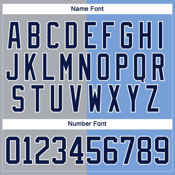 Custom Powder Blue Navy Gray-White Split Fashion Hockey Lace Neck Jersey