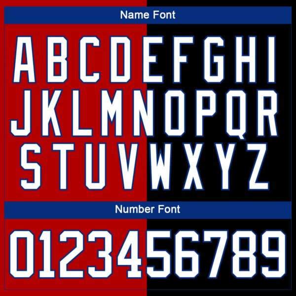 Custom Black White Red-Royal Split Fashion Hockey Lace Neck Jersey