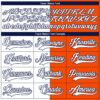 Custom Orange White-Navy Split Fashion Hockey Lace Neck Jersey