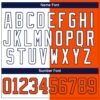 Custom Orange White-Navy Split Fashion Hockey Lace Neck Jersey
