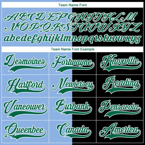 Custom Black Kelly Green Light Blue-White Red-Royal Split Fashion Hockey Lace Neck Jersey