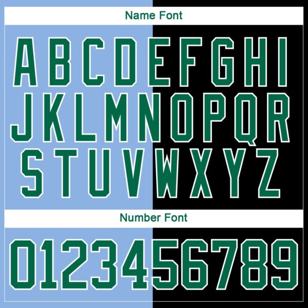 Custom Black Kelly Green Light Blue-White Red-Royal Split Fashion Hockey Lace Neck Jersey