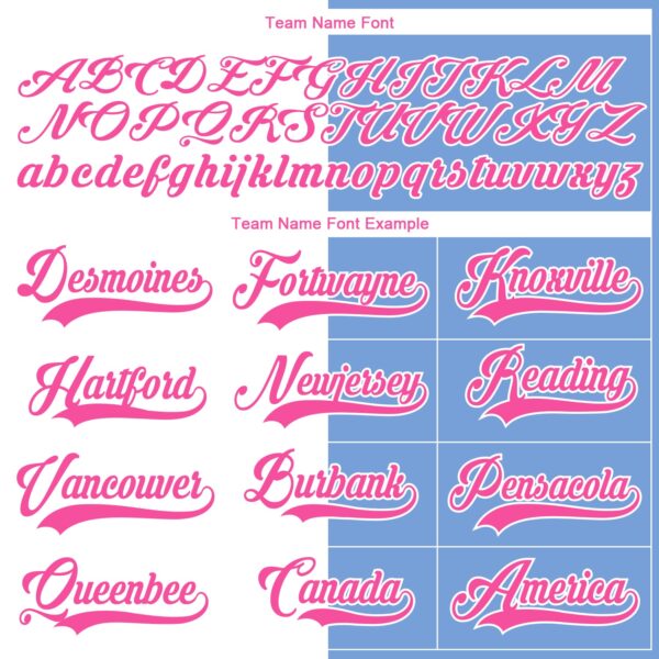 Custom Powder Blue Pink-White Split Fashion Hockey Lace Neck Jersey