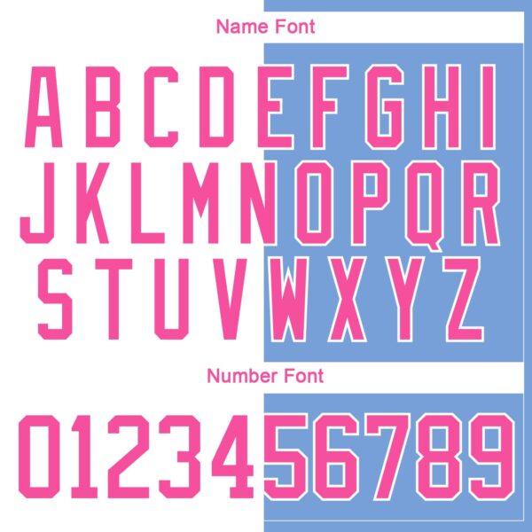 Custom Powder Blue Pink-White Split Fashion Hockey Lace Neck Jersey