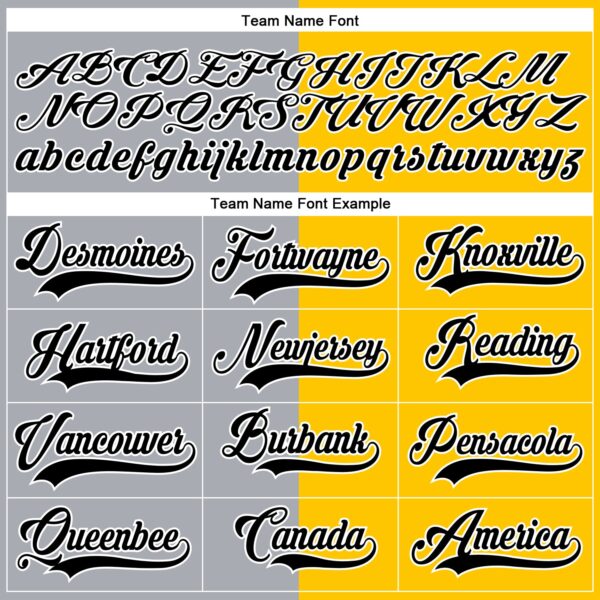 Custom Yellow Black Gray-White Split Fashion Hockey Lace Neck Jersey