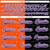 Custom Black Purple Orange-White Split Fashion Hockey Lace Neck Jersey