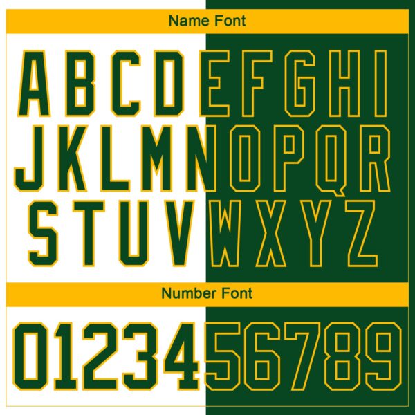 Custom Green Gold-White Split Fashion Hockey Lace Neck Jersey