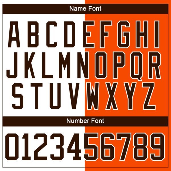 Custom Orange Brown-White Split Fashion Hockey Lace Neck Jersey