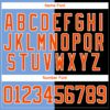 Custom Black Orange Powder Blue-White Split Fashion Hockey Lace Neck Jersey