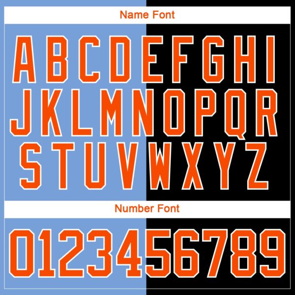 Custom Black Orange Powder Blue-White Split Fashion Hockey Lace Neck Jersey