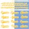 Custom Powder Blue Gold-White Split Fashion Hockey Lace Neck Jersey