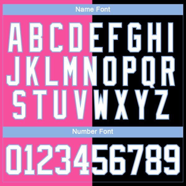 Custom Black White Pink-Light Blue Split Fashion Hockey Lace Neck Jersey