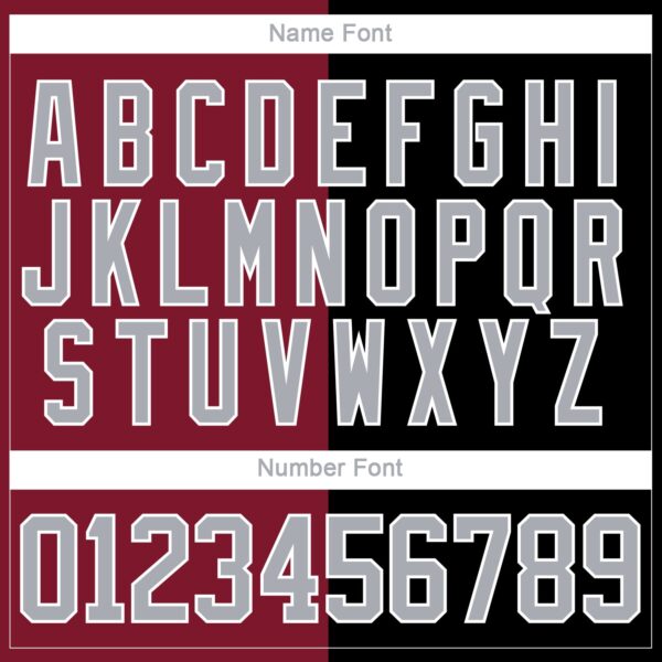 Custom Black Gray Crimson-White Split Fashion Hockey Lace Neck Jersey