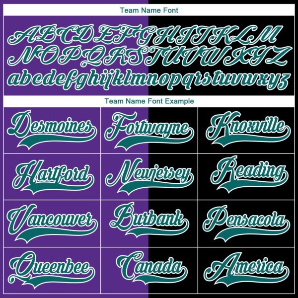 Custom Black Teal Purple-White Split Fashion Hockey Lace Neck Jersey