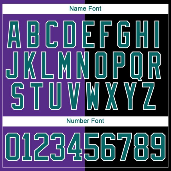 Custom Black Teal Purple-White Split Fashion Hockey Lace Neck Jersey