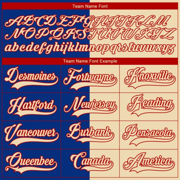 Custom Cream Royal-Red Split Fashion Hockey Lace Neck Jersey