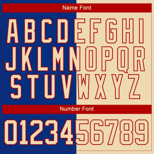 Custom Cream Royal-Red Split Fashion Hockey Lace Neck Jersey