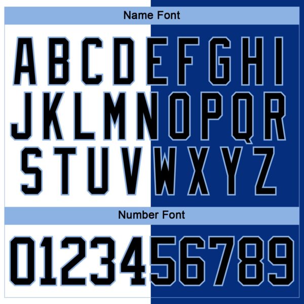 Custom Royal Black White-Light Blue Split Fashion Hockey Lace Neck Jersey