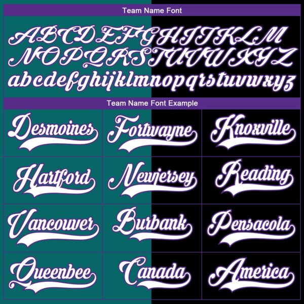 Custom Black Purple Teal-White Split Fashion Hockey Lace Neck Jersey