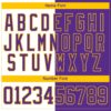 Custom Purple White-Yellow Split Fashion Hockey Lace Neck Jersey