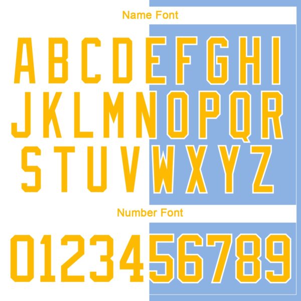 Custom Light Blue Gold-White Split Fashion Hockey Lace Neck Jersey