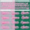 Custom Kelly Green Pink Gray-White Split Fashion Hockey Lace Neck Jersey