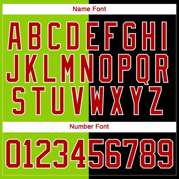 Custom Black Red Neon Green-White Split Fashion Hockey Lace Neck Jersey