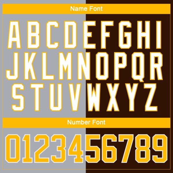 Custom Brown Gold Gray-White Split Fashion Hockey Lace Neck Jersey