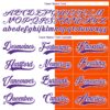 Custom Orange Purple-White Split Fashion Hockey Lace Neck Jersey