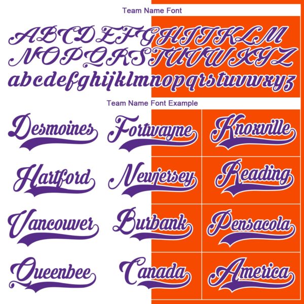 Custom Orange Purple-White Split Fashion Hockey Lace Neck Jersey