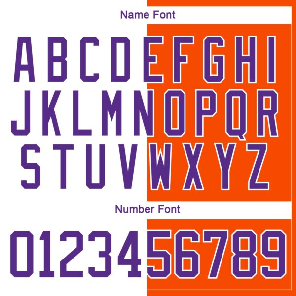 Custom Orange Purple-White Split Fashion Hockey Lace Neck Jersey