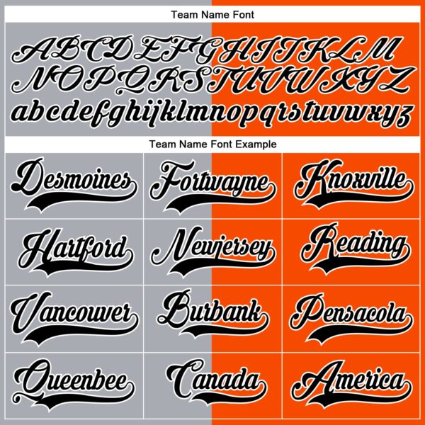 Custom Orange Black Gray-White Split Fashion Hockey Lace Neck Jersey