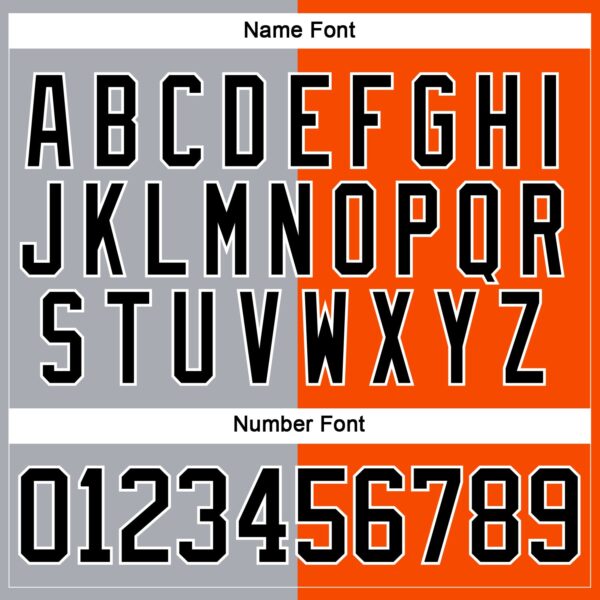 Custom Orange Black Gray-White Split Fashion Hockey Lace Neck Jersey