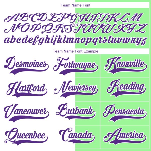 Custom Pea Green Purple-White Split Fashion Hockey Lace Neck Jersey