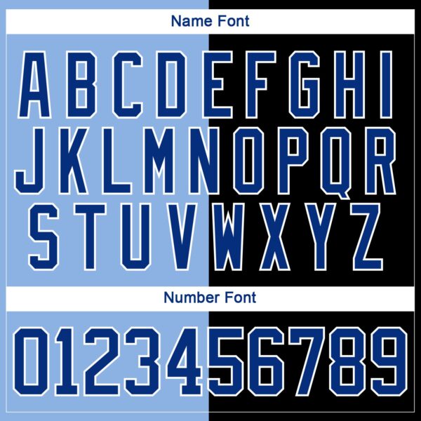 Custom Black Royal Light Blue-White Split Fashion Hockey Lace Neck Jersey