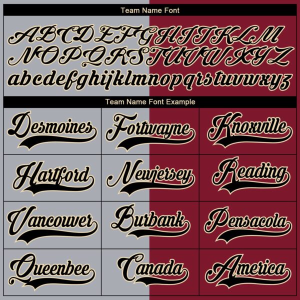 Custom Crimson Black Gray-Cream Split Fashion Hockey Lace Neck Jersey