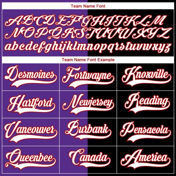 Custom Black White Purple-Red Split Fashion Hockey Lace Neck Jersey