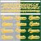 Custom Green Gold Gray-White Split Fashion Hockey Lace Neck Jersey