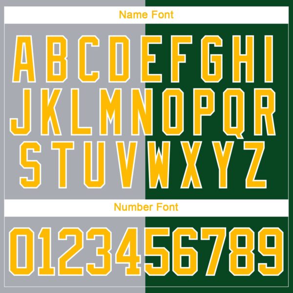 Custom Green Gold Gray-White Split Fashion Hockey Lace Neck Jersey