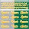 Custom Kelly Green Gold Gray-White Split Fashion Hockey Lace Neck Jersey
