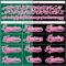 Custom Black Pink Kelly Green-White Split Fashion Hockey Lace Neck Jersey