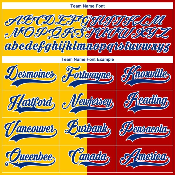 Custom Red Royal Yellow-White Split Fashion Hockey Lace Neck Jersey