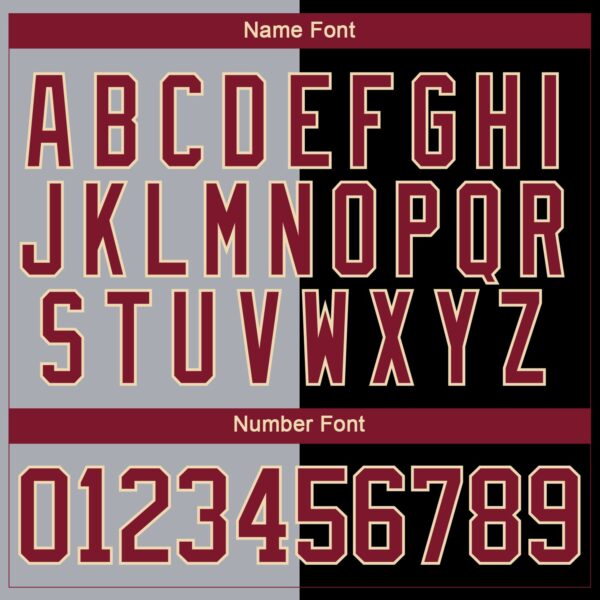 Custom Black Crimson Gray-Cream Split Fashion Hockey Lace Neck Jersey