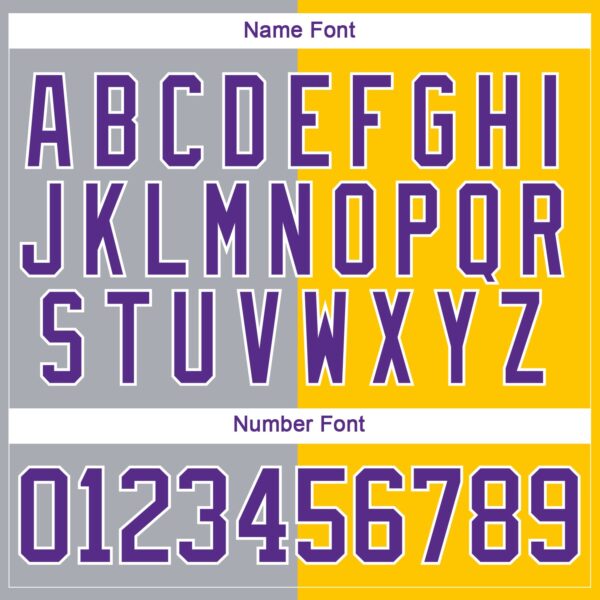 Custom Yellow Purple Gray-White Split Fashion Hockey Lace Neck Jersey