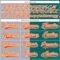 Custom Teal Orange Gray-White Split Fashion Hockey Lace Neck Jersey