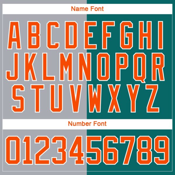 Custom Teal Orange Gray-White Split Fashion Hockey Lace Neck Jersey