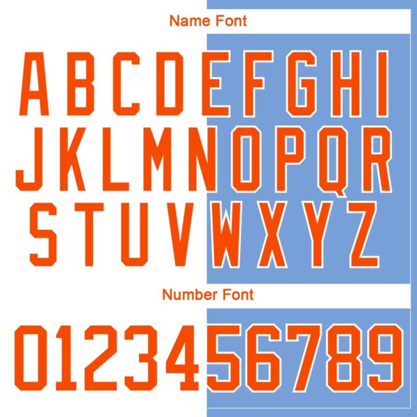 Custom Powder Blue Orange-White Split Fashion Hockey Lace Neck Jersey