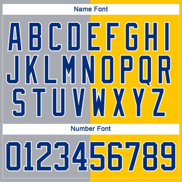 Custom Yellow Royal Gray-White Split Fashion Hockey Lace Neck Jersey